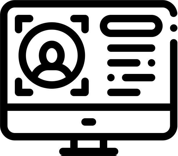 电子档案身份线性图标图片下载