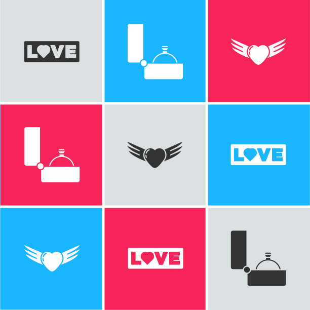 套爱文钻石订婚戒指和心形图片下载