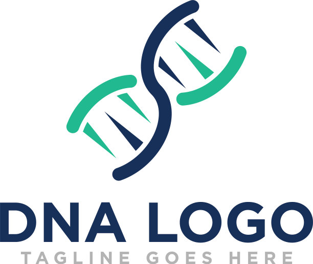 DNA标志图标设计图片下载