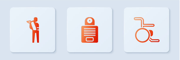 设置对讲机人骨折手臂和轮椅图片下载