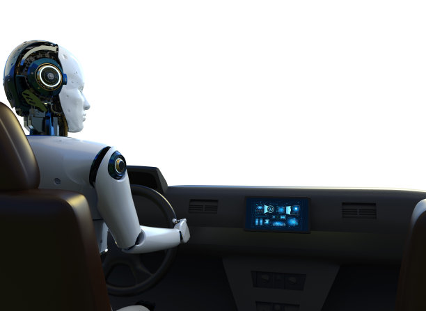 机器人驾驶的自动汽车图片下载