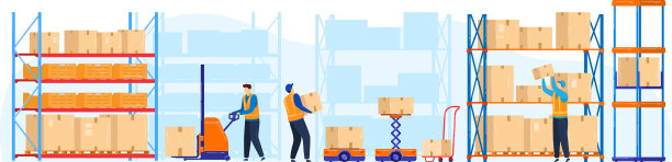 仓库用箱子包裹运送工人持有图片下载