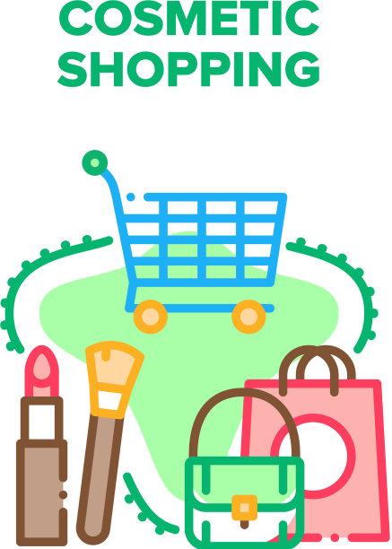 化妆品购物在商店概念颜色图片下载