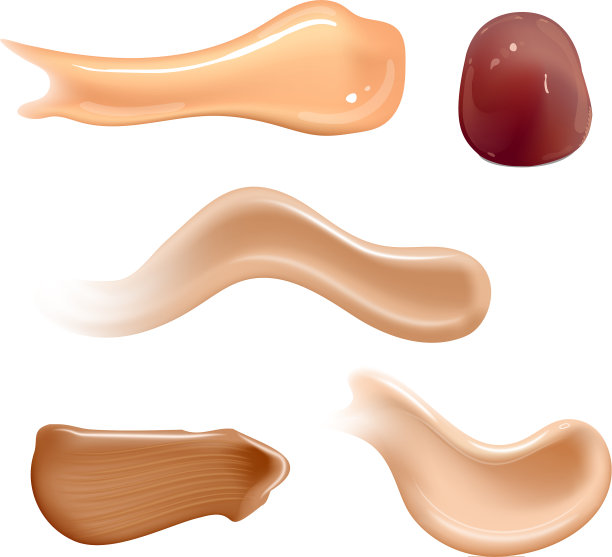 设置逼真的化妆霜涂抹皮肤爽肤水图片下载