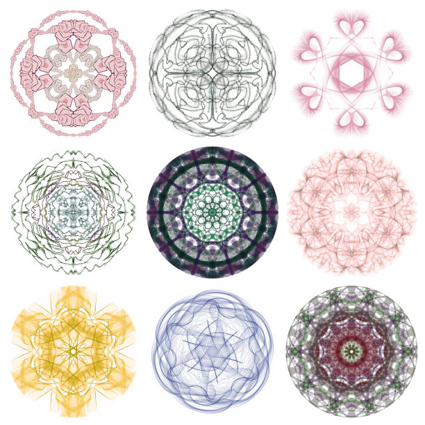 白色背景上的混合圆形抽象元素。图片下载