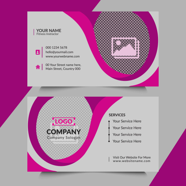 房地产名片设计图片下载