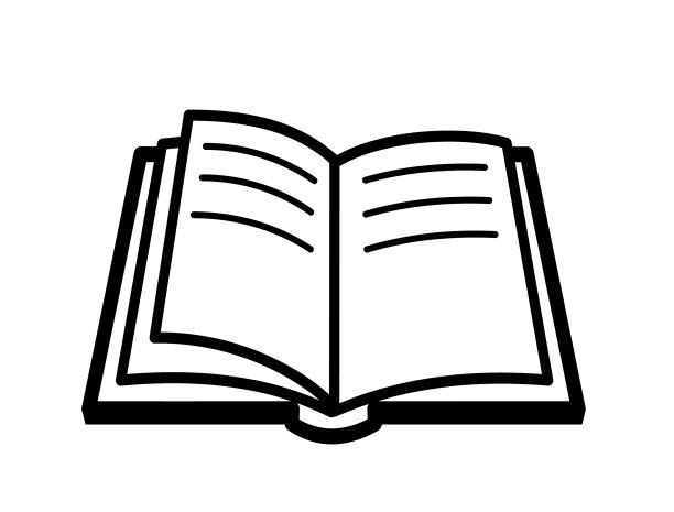 打开书的图标是线型象形的图片下载