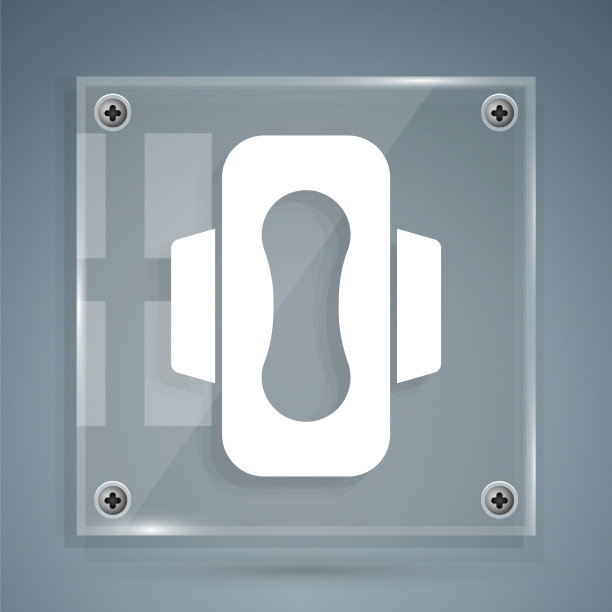 白色月经和卫生巾图标图片下载