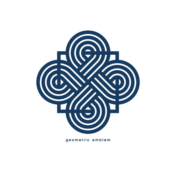 抽象的几何花形花的象征图片下载