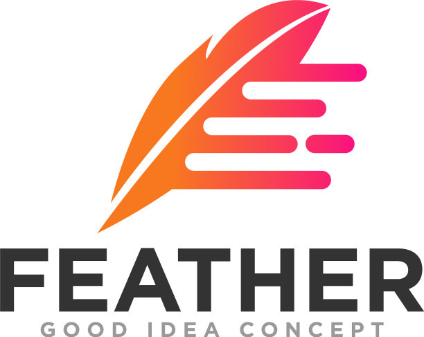 羽毛标志图标设计图片下载