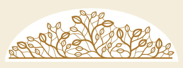 叶和枝孤立的花图案图片下载