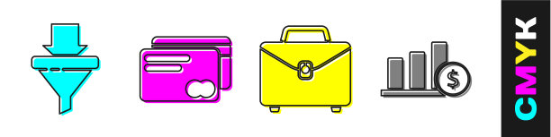 设置销售漏斗与箭头信用卡图片下载