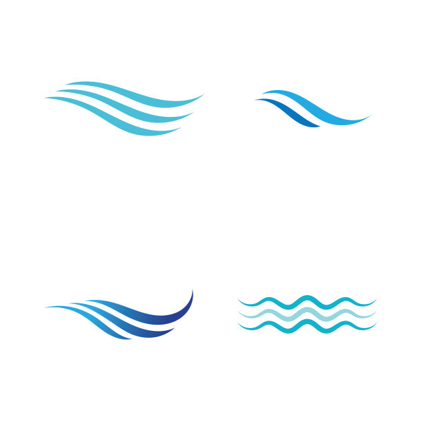 水波纹图标Logo模板图片下载