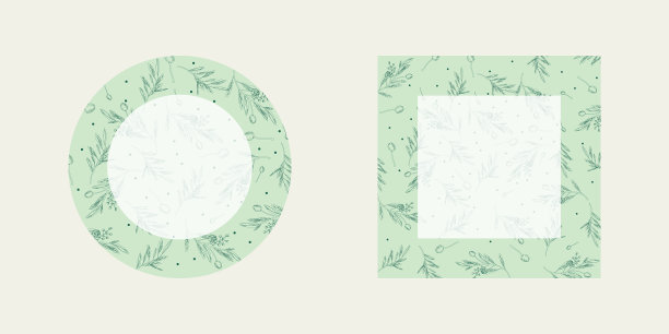 橄榄模板圆形和方形图片下载