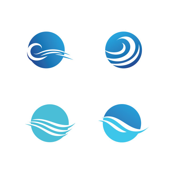 水波纹图标Logo模板图片下载