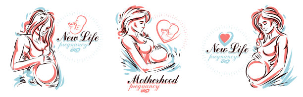 怀孕和母性主题设定孕妇图片下载
