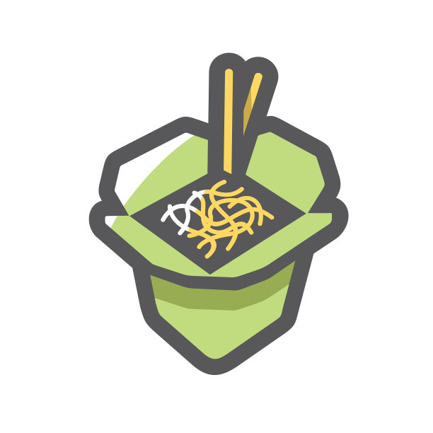 外卖面条盒卡通图标图片下载