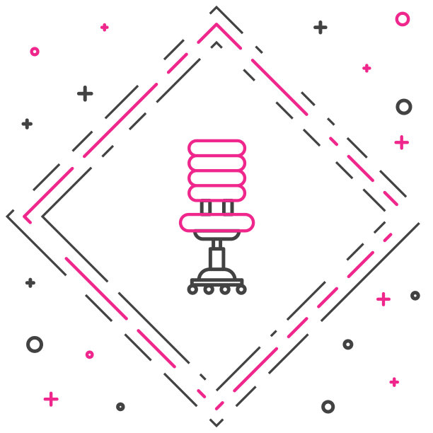 线办公椅图标孤立在白色图片下载