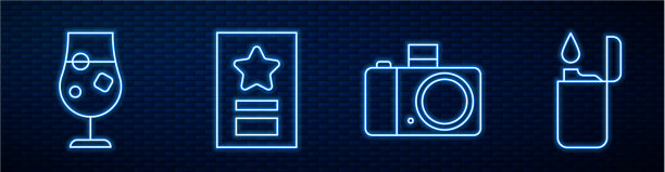 设行摄影摄像鸡尾酒和酒精饮料图片下载