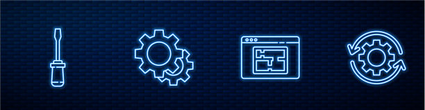 设置线屋平面图螺丝刀齿轮和图片下载