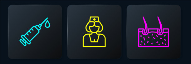 设针筒、毛发覆盖皮肤及护理图片下载