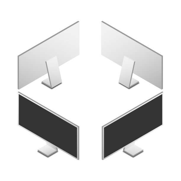 设置电脑显示器在不同的角度和图片下载