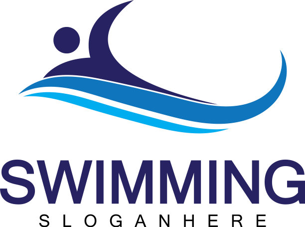游泳会徽设计游泳俱乐部游泳运动员会徽图片下载