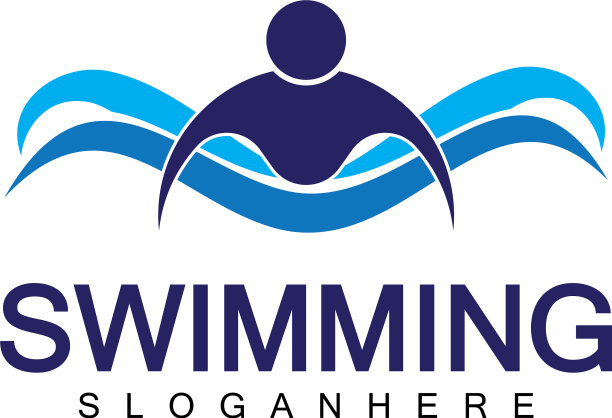 游泳会徽设计游泳俱乐部游泳运动员会徽图片下载