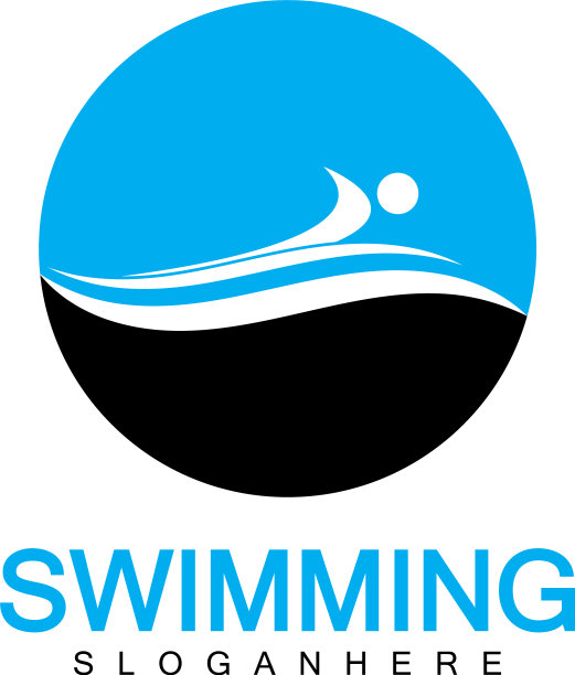 游泳会徽设计游泳俱乐部游泳运动员会徽图片下载
