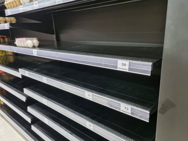 空食品架囤积食物图片下载