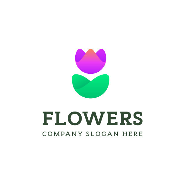 彩色花卉标志抽象花卉标志类型图片下载