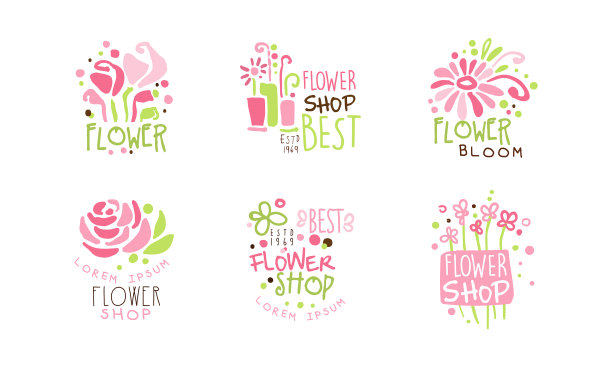 最好的花店标志模板设置花店图片下载