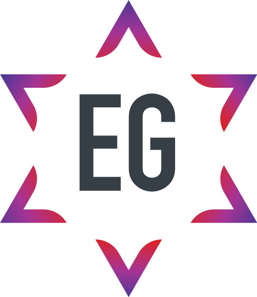 字母EG大卫之星创意标志设计图片下载