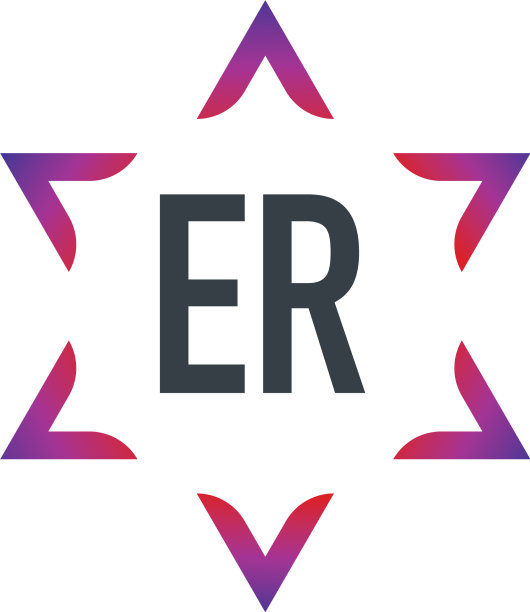 字母ER大卫星创意标志设计图片下载