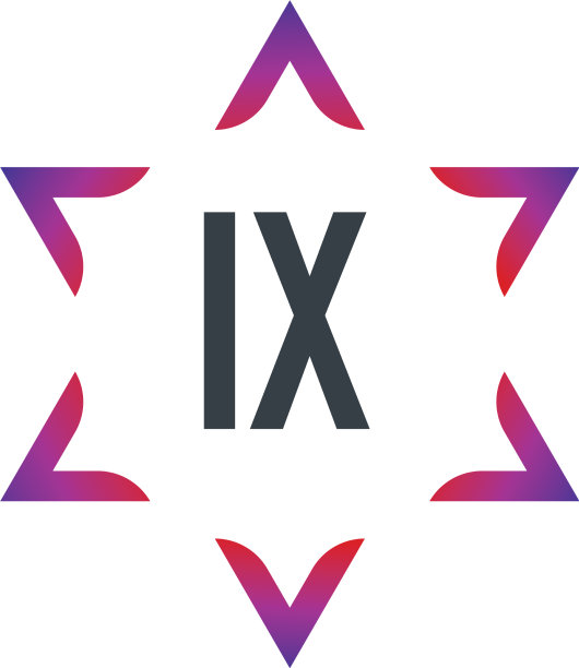 大卫之星IX首字母创意标志设计图片下载