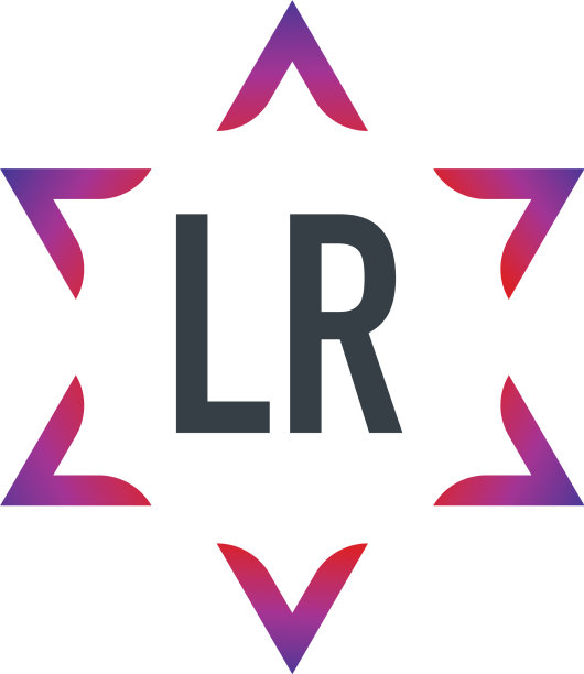 字母LR大卫之星创意标志设计图片下载