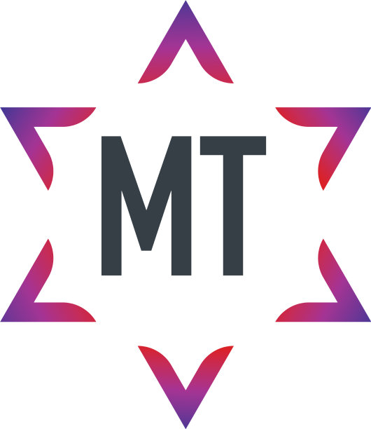 MT首字母大卫之星创意标志设计图片下载