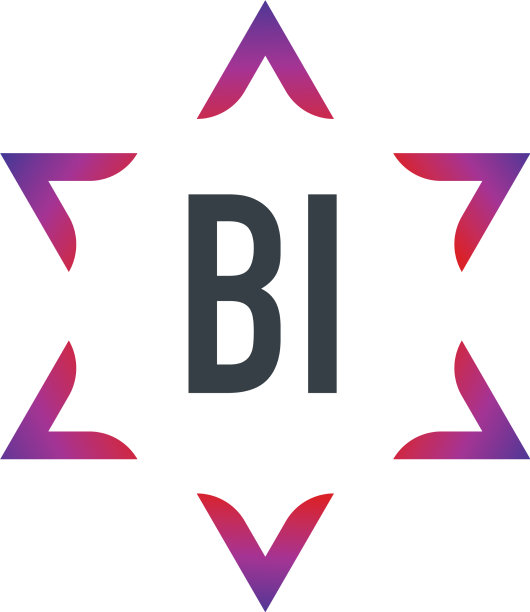 首字母BI大卫之星创意Logo设计图片下载