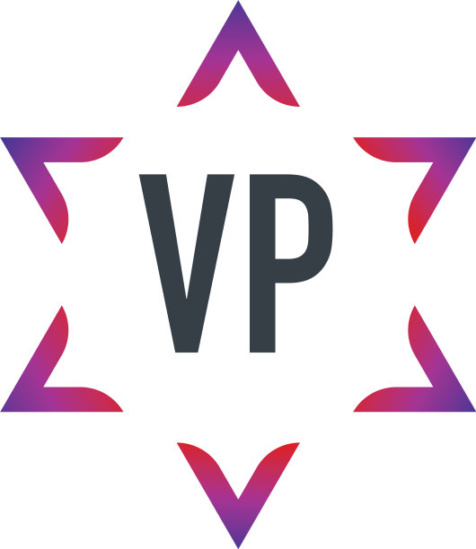 大卫之星VP字母创意logo图片下载