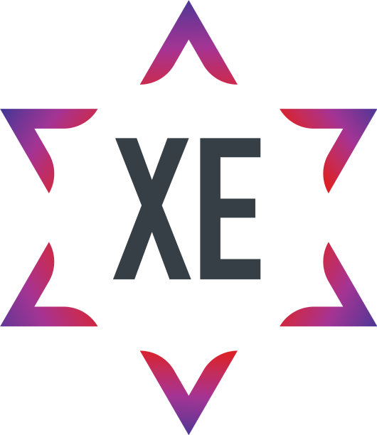 字母XE大卫之星创意标志设计图片下载