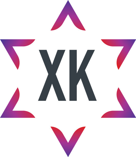首字母xk星大卫创意logo设计图片下载