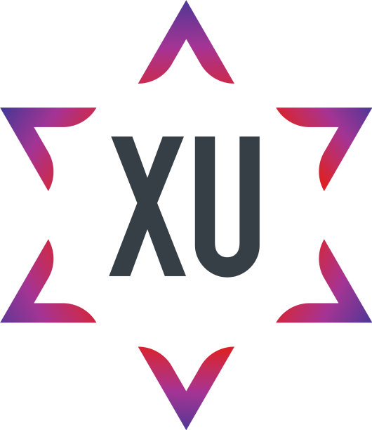 字母XU大卫之星创意标志设计图片下载