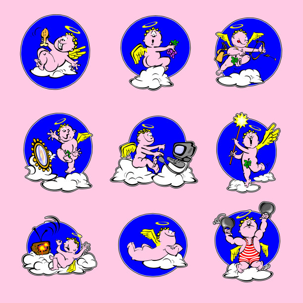 设置天使与角色在运动图片下载