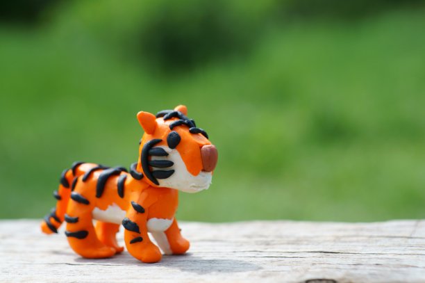 老虎塑人偶特写。图片下载