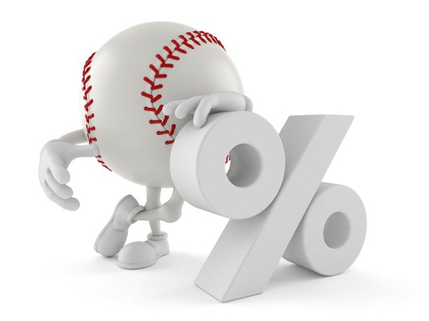 棒球角色与百分比符号图片下载