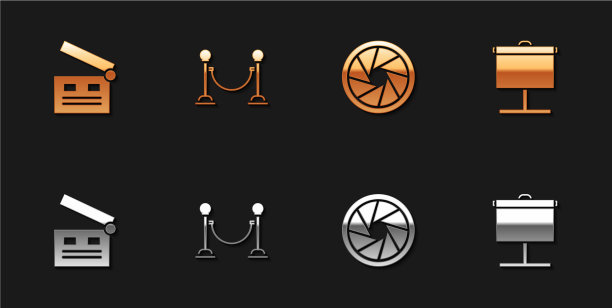 设置电影拍片绳障相机快门图片下载