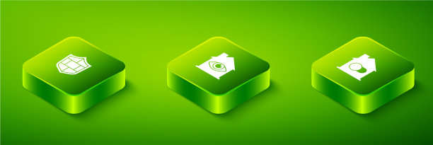 设置等距房子与眼睛扫描智能家居和图片下载