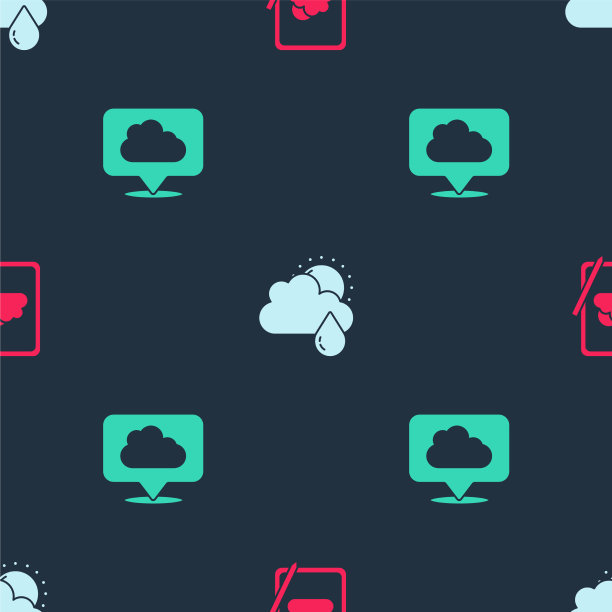 设定天气预报云，雨和太阳图片下载