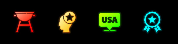 集烧烤烧烤美国头独立日和图片下载