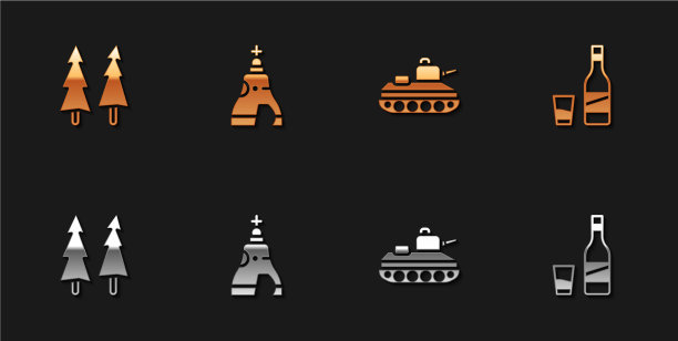 圣诞树，沙皇钟，军事坦克图片下载